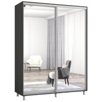 Dulap Mobildor-Lux Aron-P uși glisante din oglinzi (170x60x240H cm) Anthracite