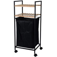 Этажерка Promstore 42807 Этажерка на колесах + корзина для белья 89X38X32cm