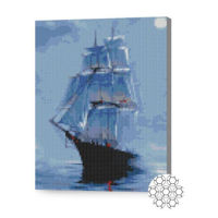 Картина по номерам Art Gallery XQB74723 Mozaic cu diamante Panzele albastre 30x40cm