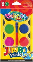 Акварельные  краски 8 цв +кисточка Jumbo Colorino