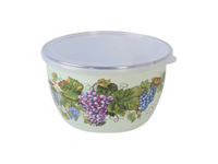 Контейнер эмалированный Grape 18cm, 2.45l, крышка пластик