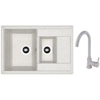 Мойка кухонная со смесителем Dr.Gans Astra 760K + SanDonna F 7073 gri