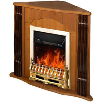 Șemineu electric ArtFlame Clasic de colt & Galileo gold, 882x950x473 mm, Nuc