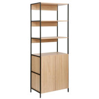 Офисный стеллаж Deco Lanta L 63x41x176H Oak/Black