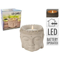 Декор Promstore 55230 Sfesnic de masa LED Buddha 13x13cm, polistone