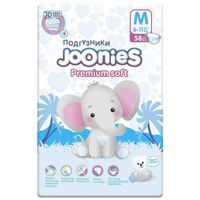 Аксессуар для самых маленьких Joonies 953212 Premium Soft Подгузники, M (6-11 кг), 58 шт.