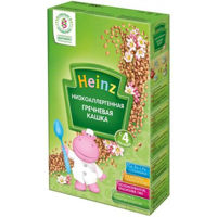 Heinz каша гречневая безмолочная низкоаллергенная, 4+меc. 200г