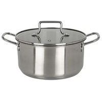 Кастрюля Excellent Houseware 55421 cu capac de sticla 2.75l, D20x10cm, inox