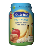 Piure Nutrino din mere, banane si biscuiti (6+ luni) 190 g
