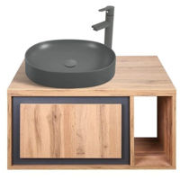 Dulap pentru lavoar Montebella Set 52.01 800*500 SPIRIT LED 550 Lemur