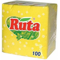 Ruta салфетки бумажные обычные, 100 шт