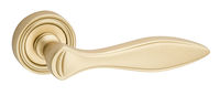 Дверная ручка на розетке Timeless матовое золото  + накладка под цилиндр