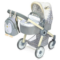 Кукла DeCuevas 80547 кукольная коляска 3 в 1 с рюкзаком PIPO 2022 - 70 cm