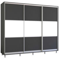 Dulap Mobildor-Lux Aron uși glisante din PAL orizontal (270x60x220H cm) Anthracite