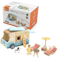 Игрушка Viga 44688 Set de Joacă Camper cu figurine și accesorii