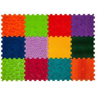 Коврик игровой Ortek 11684 Коврик-пазл ортопедический -массажный Набор 12 эл. Динозавры