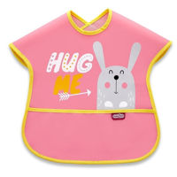 Bavețică BabyJem 029 Baveta cu buzunar Poly Large Bib Roz