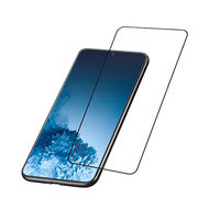 Cellular Tempered Glass Capsule for Sam. Gal. S21, Black