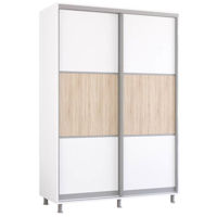 Шкаф Mobildor-Lux Aron-P Горизонтальные раздвижные двери из ДСП Aron-P 1,0–1,8 м (140 x 60 x 220 см), цвет: бриллиантовый белый