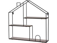 Raft suspendabil cu 3 nivele "Casa" 50X50X11cm, metal, lemn