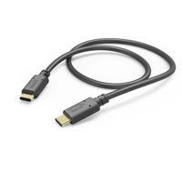 Cablu telefon mobil Hama 201589 Charging Cable, USB-C - USB-C, 1 m, black