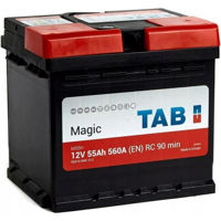 Автомобильный аккумулятор TAB MAGIC 55Ah 560EN 207x175x190 -/+ (55510)