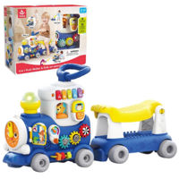Игрушка Hola Toys HE8990B Jucărie de tras 4in1 Trenuț, Albastru