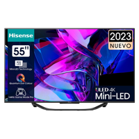 55" LED SMART Телевизор Hisense 55U7KQ, Mini LED 4K, 3840x2160, VIDAA OS, Black