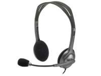 Logitech Stereo Headset H111, Headset: 20Hz-20kHz, Microphone: 100Hz-16kHz, 1.8m cable, 1 x mini-jack 3.5mm, 981-000593 (casti cu microfon/наушники с микрофоном)