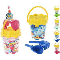 Игрушка Promstore 50612 Набор игрушек для песка в ведерке с рисунком 4ед, 28x17cm