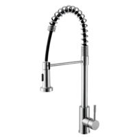 Смеситель кухонный Fabiano 19 FB нерж К бок гибкий высокий