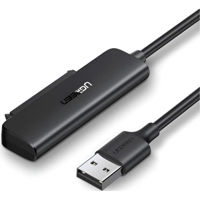 Переходник для IT Ugreen 70609 Adapter USB-A 3.0 to 2.5" SATA III, Support UASP, S.M.A.R.T, TRIM, up to 5Gbps, 50cm CM321, Black