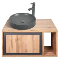 Dulap pentru lavoar Montebella Set 52.01 800*500 SPIRIT LED 455 Lemur