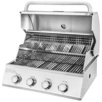 Мангал ArtFlame ERB400R pe gaz din otel inoxidabil