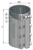 Хомут ремонтный D. 45-50 PN16 L=130 мм (однополосный)  WATO