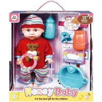 Кукла Promstore 43828 Пупс со звуком и аксессуарами 33x28.5x11cm