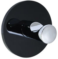 Вешалка для ванной Bisk 08031 rotund 5x5 cm, negru/crom