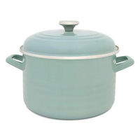 Cratiță Metalac 57051 Cratita emailata Waves Green 16cm, 2.0L, capac din metal