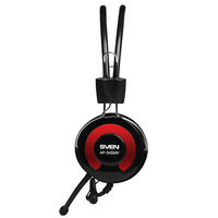 Headset SVEN AP-545MV with Microphone, Black-red, 2 x 3,5mm jack (3 pin)