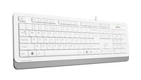 Keyboard A4Tech FK10, Multimedia Hot Keys, Laser Inscribed Keys , Splash Proof, White/Grey, USB