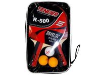 Set pentru tenis de masa R500: 2palete, 3mingi, husa