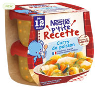 Nestle piure de peste si curry, 2x200g, (12+)