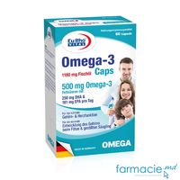 Omega 3 1180mg ulei de peste (500mg acizi grasi) caps.N60 EuRho Vital