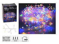 Luminite de Craciun "Dense" 100 MicroLED multicolor, 1m, cablu transparent