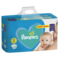 Pampers подгузники Giant Pack 2, 3-6кг. 100шт