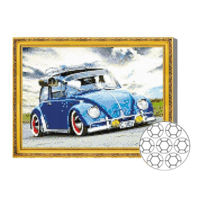 Картина по номерам Art Gallery GB82519 Mozaic cu diamante 30x40cm Masina albastra