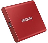 .500GB (USB3.2/Type-C) Samsung Portable SSD T7 , Red (85x57x8mm, 58g, R/W:1050/1000MB/s)