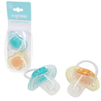 Пустышка U-Grow U1202-SU018 Set 2 suzete din silicon cu apărătoare, 6-18 luni