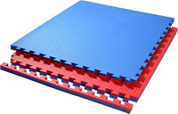 Татами мат Eva Puzzle 1х1 м, 3 см, 110 кг/м3 blue-red (7853)