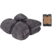 Домашний текстиль H&S 56414 Patura 130X170cm fleece, gri
